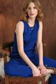 The Ella Silk Tank Cobalt Blue