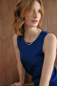 The Ella Silk Tank Cobalt Blue