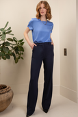 The Hannah Silk Tee Skyline Blue
