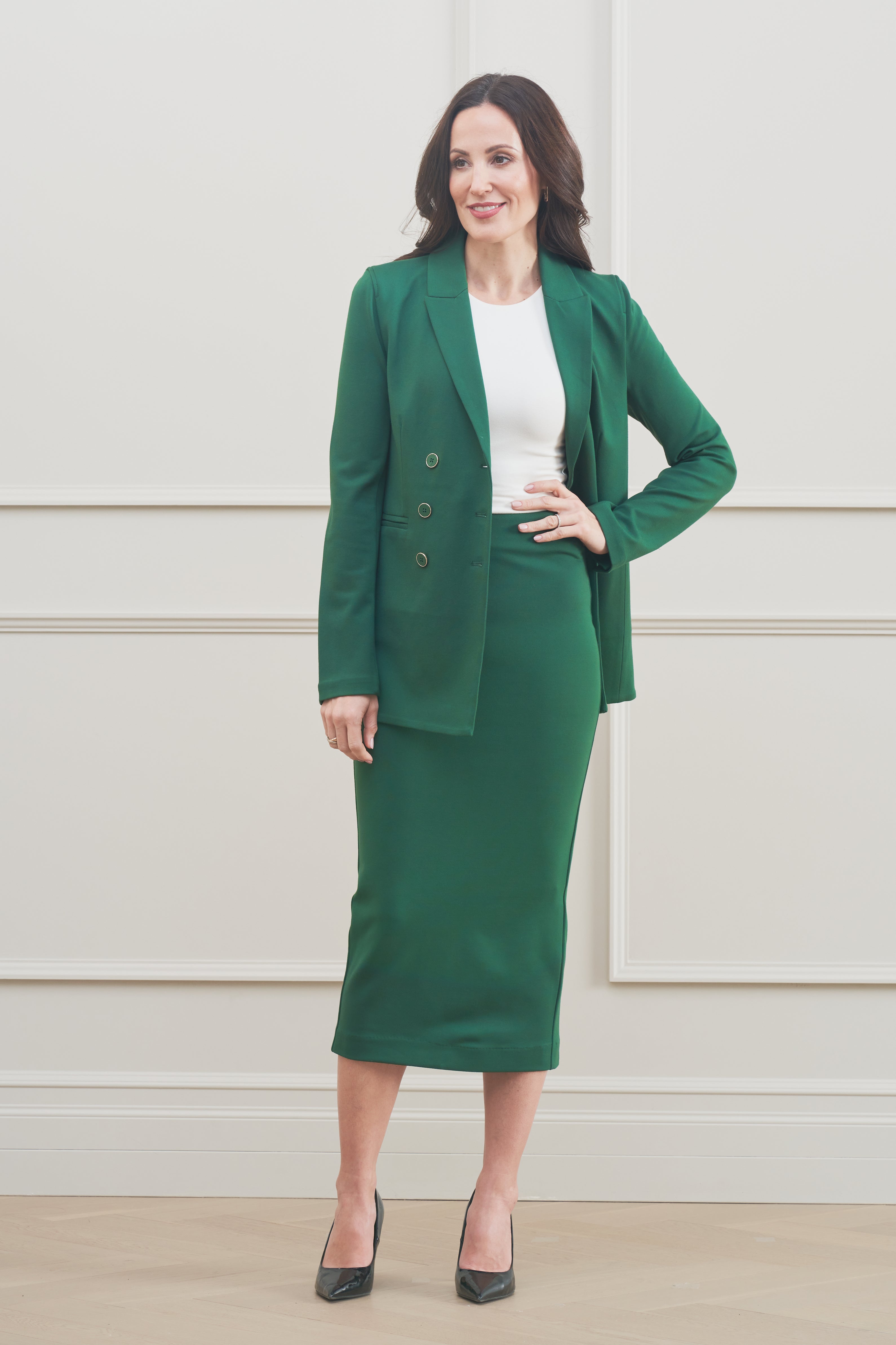 The Stella Skirt Forest Green
