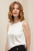 The Ella Silk Tank Ivory