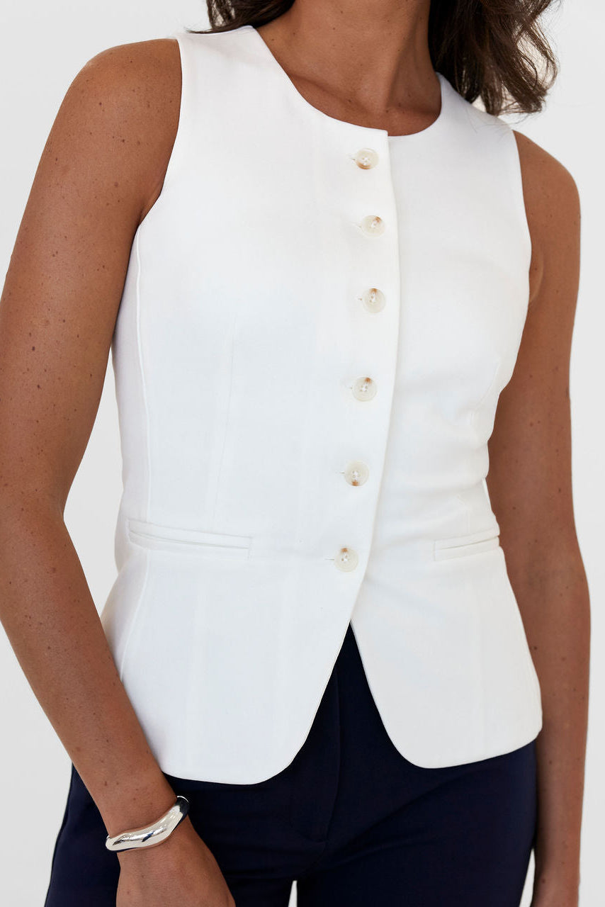 The Anna Vest Ivory