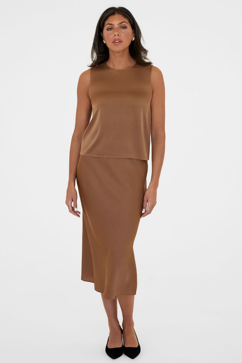 The Amber Silk Shell Camel