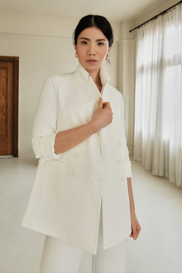 The Dominique Blazer Ivory
