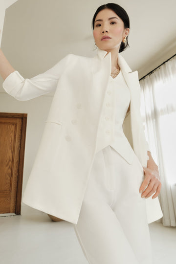 The Dominique Blazer Ivory