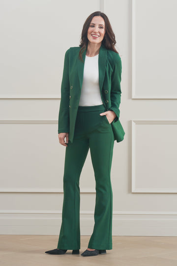 The Dolly Flare Pant Forest Green