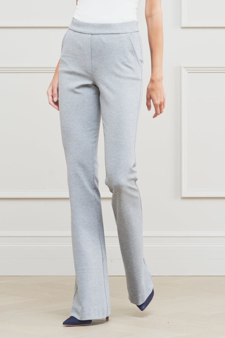 The Dolly Flare Pant Light Heather Grey