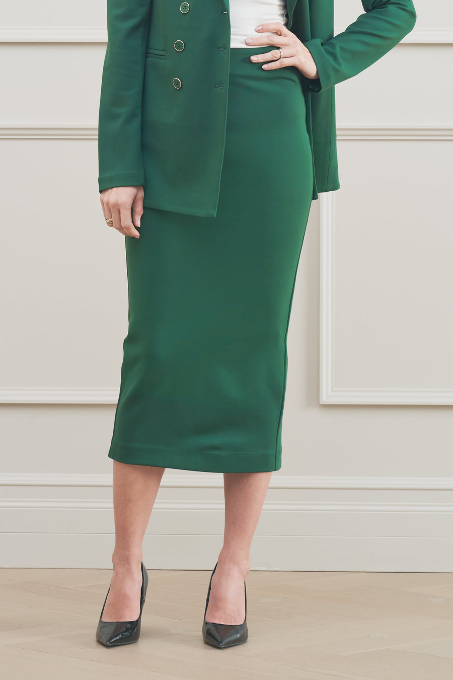 Forest green pencil skirt outlet