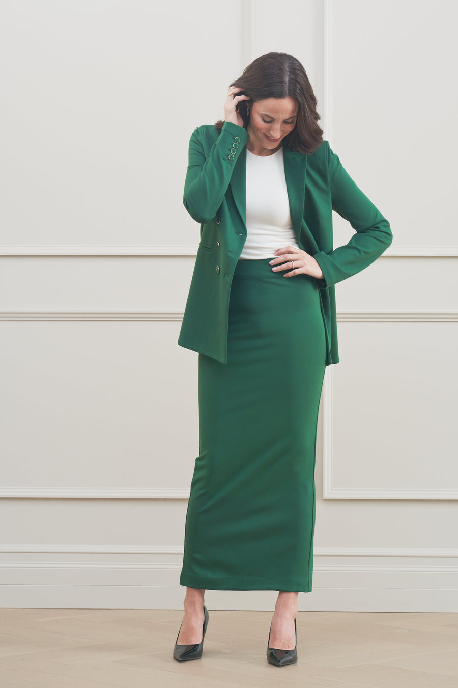 The Stella Skirt Forest Green