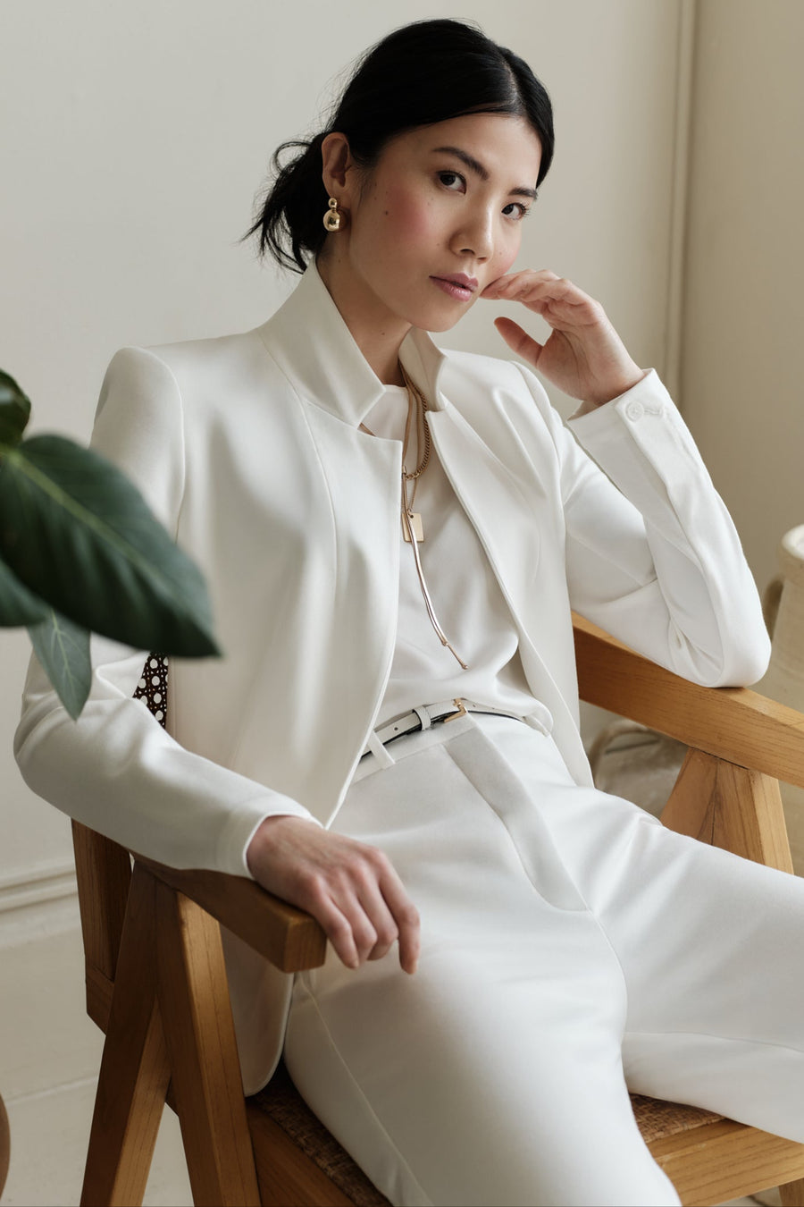 The Sloane Blazer Ivory