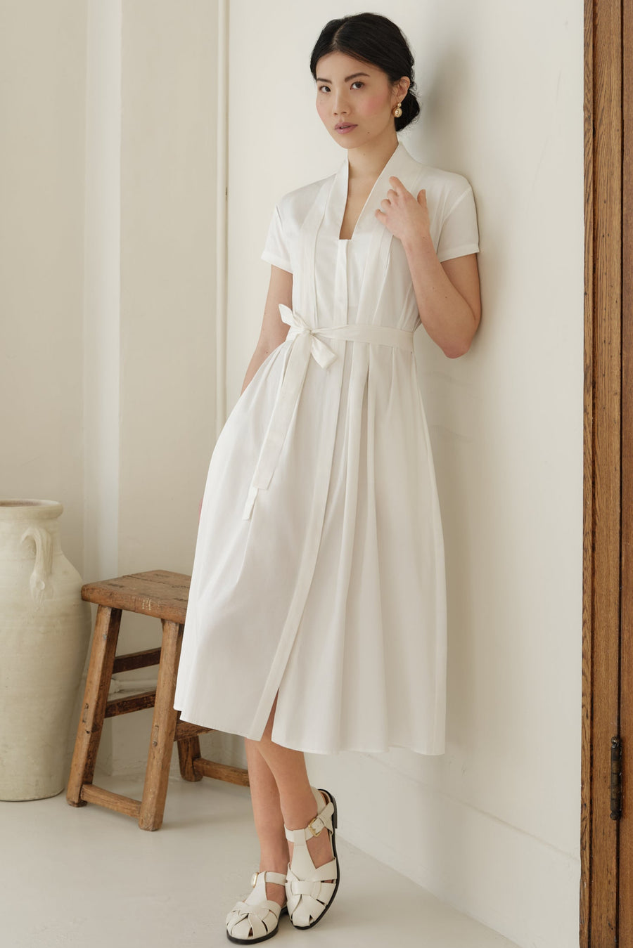 The Abigail Shirt Dress Ivory