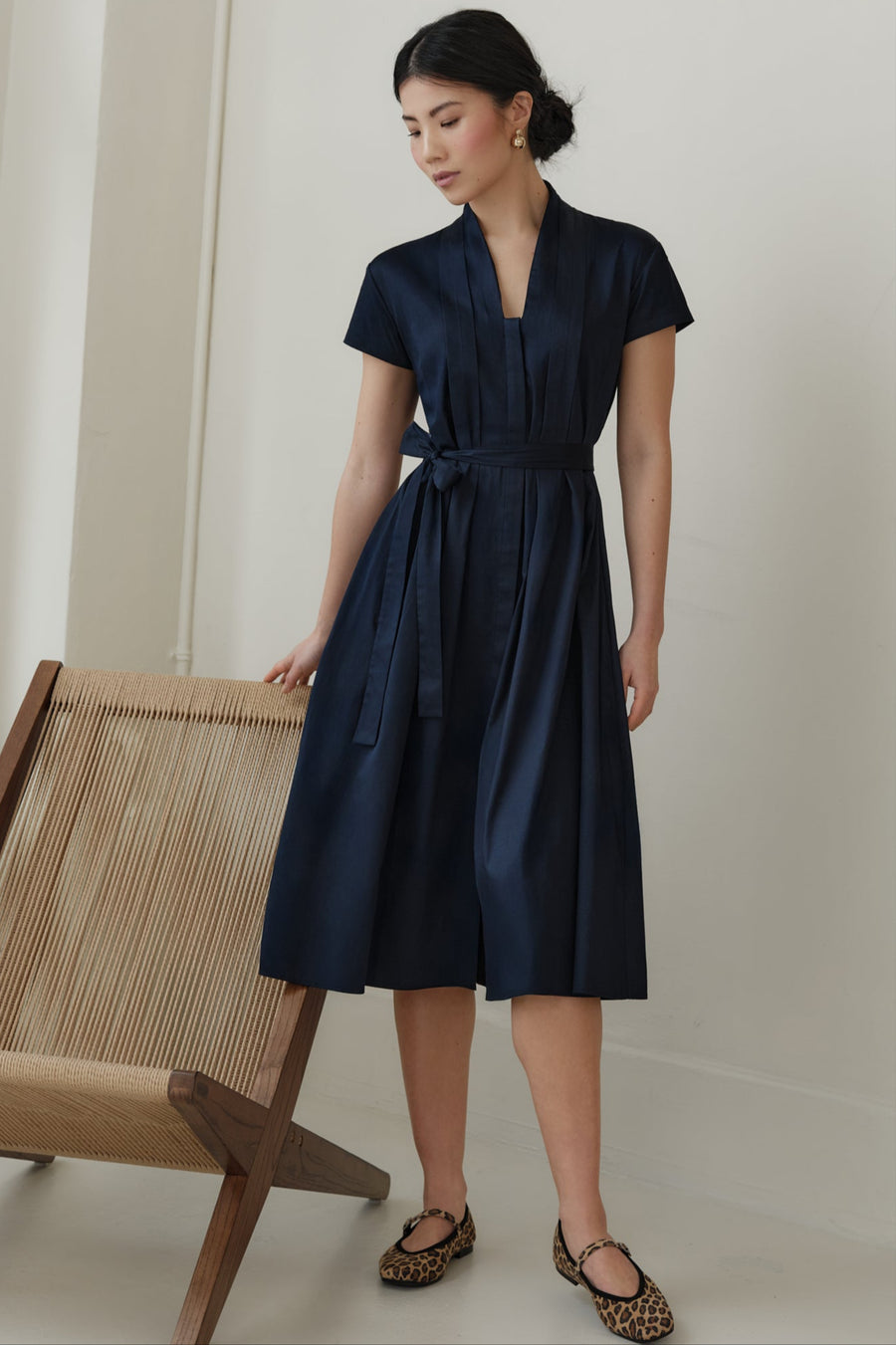 The Abigail Shirt Dress Navy
