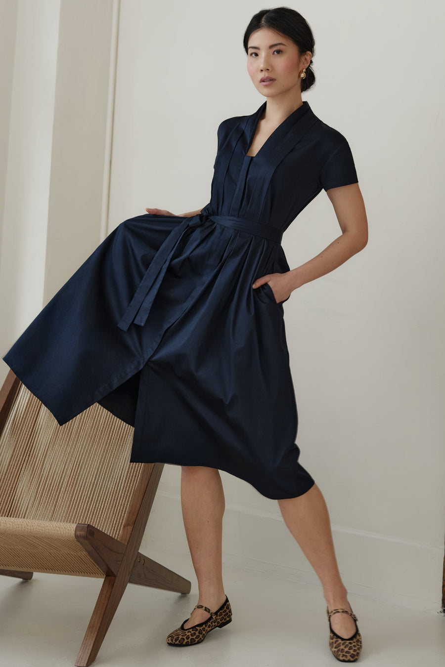 The Abigail Shirt Dress Navy