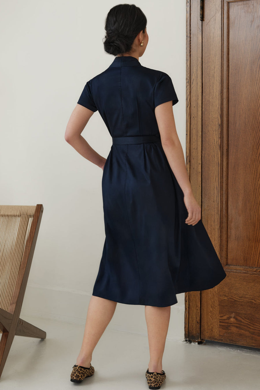 The Abigail Shirt Dress Navy