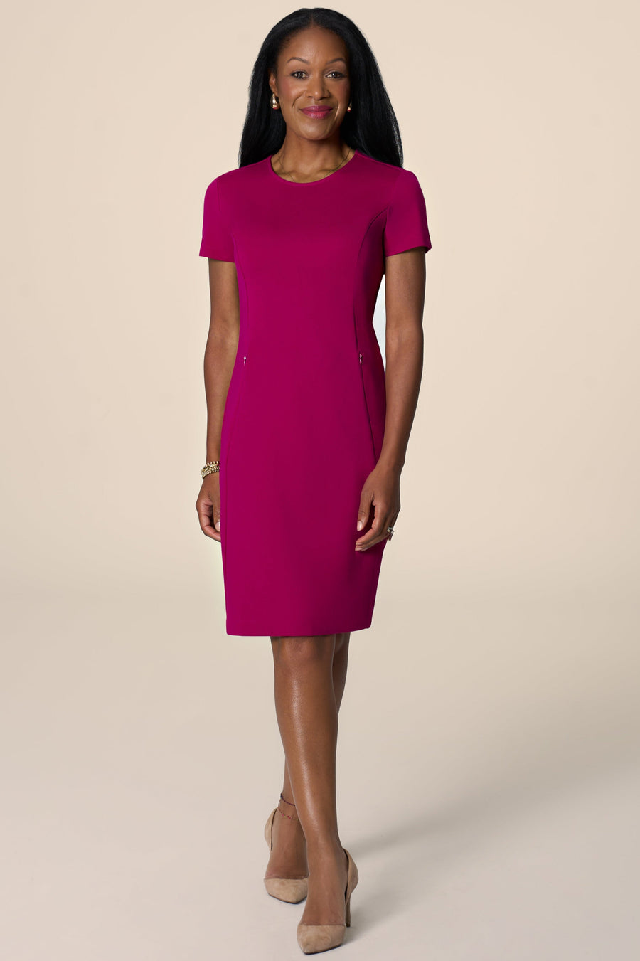 The Cecilia Dress Short Sleeve Mulberry