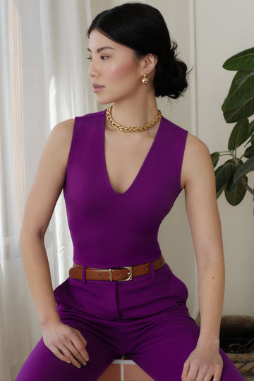 The Chloe Tank Deep Purple