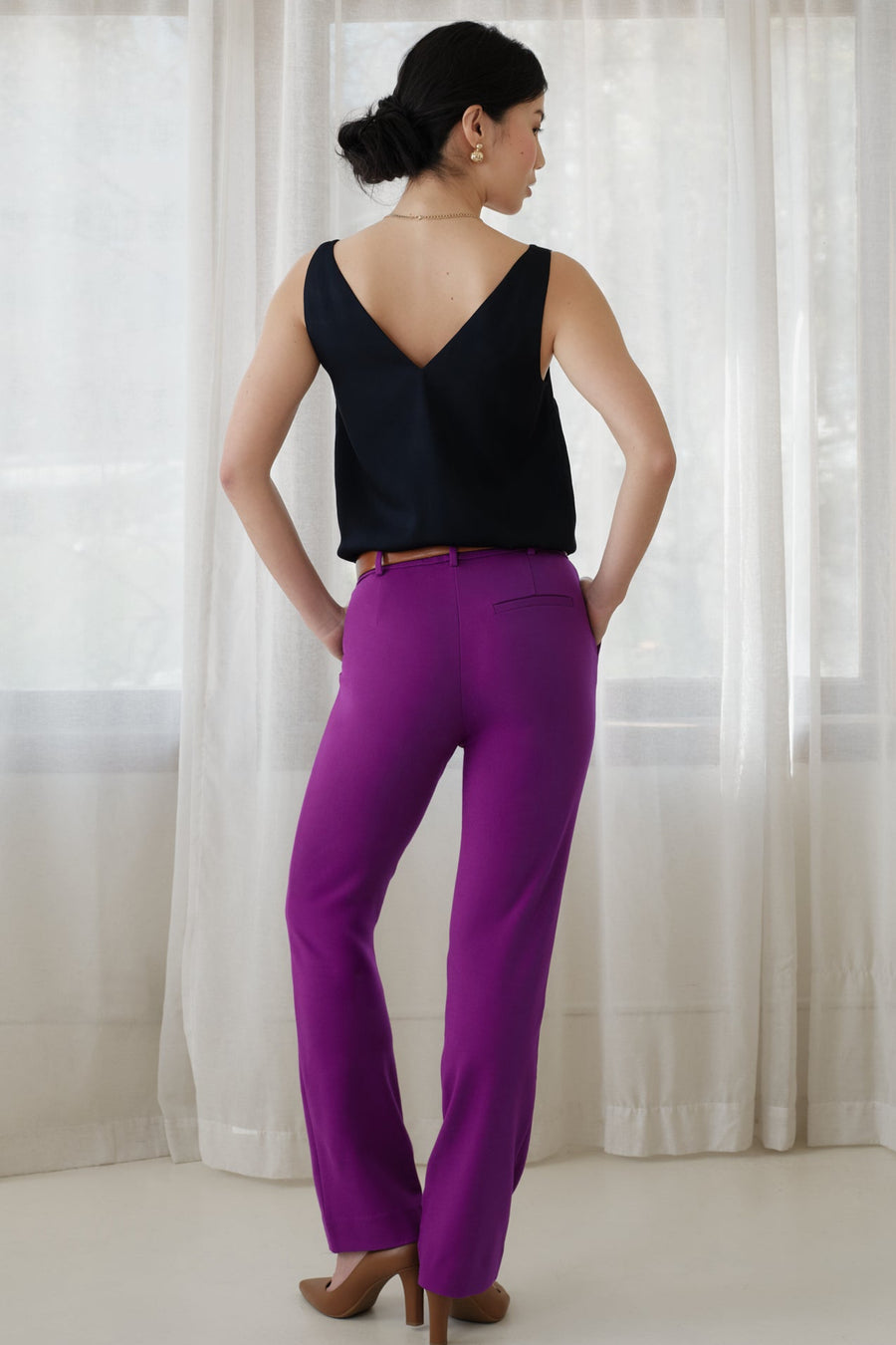 The Eloise Trouser Deep Purple