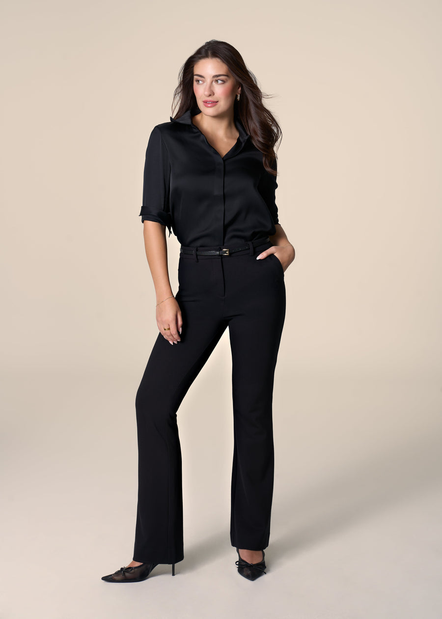 The Farrah Flare Trouser Black