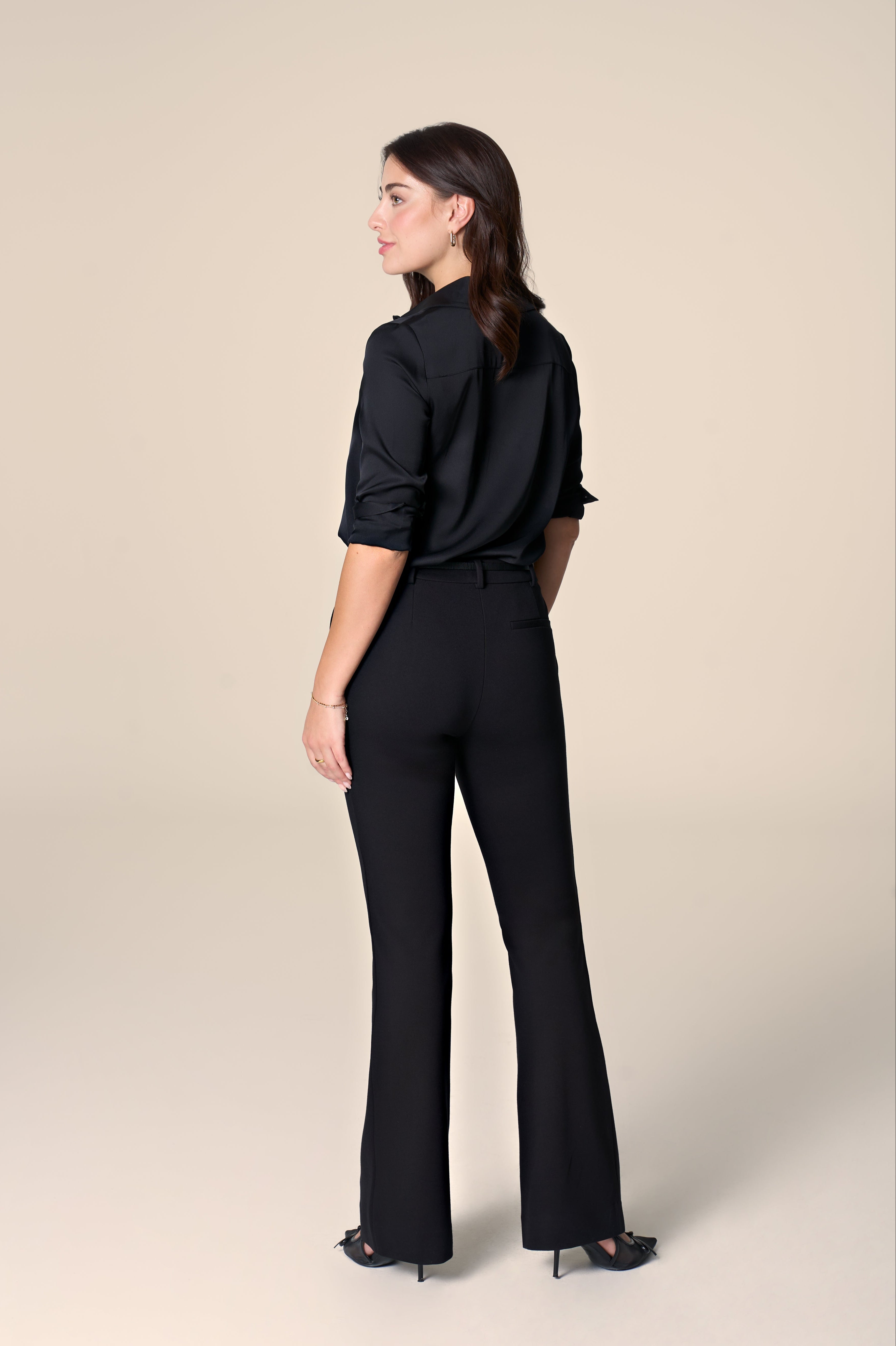 The Farrah Flare Trouser Black