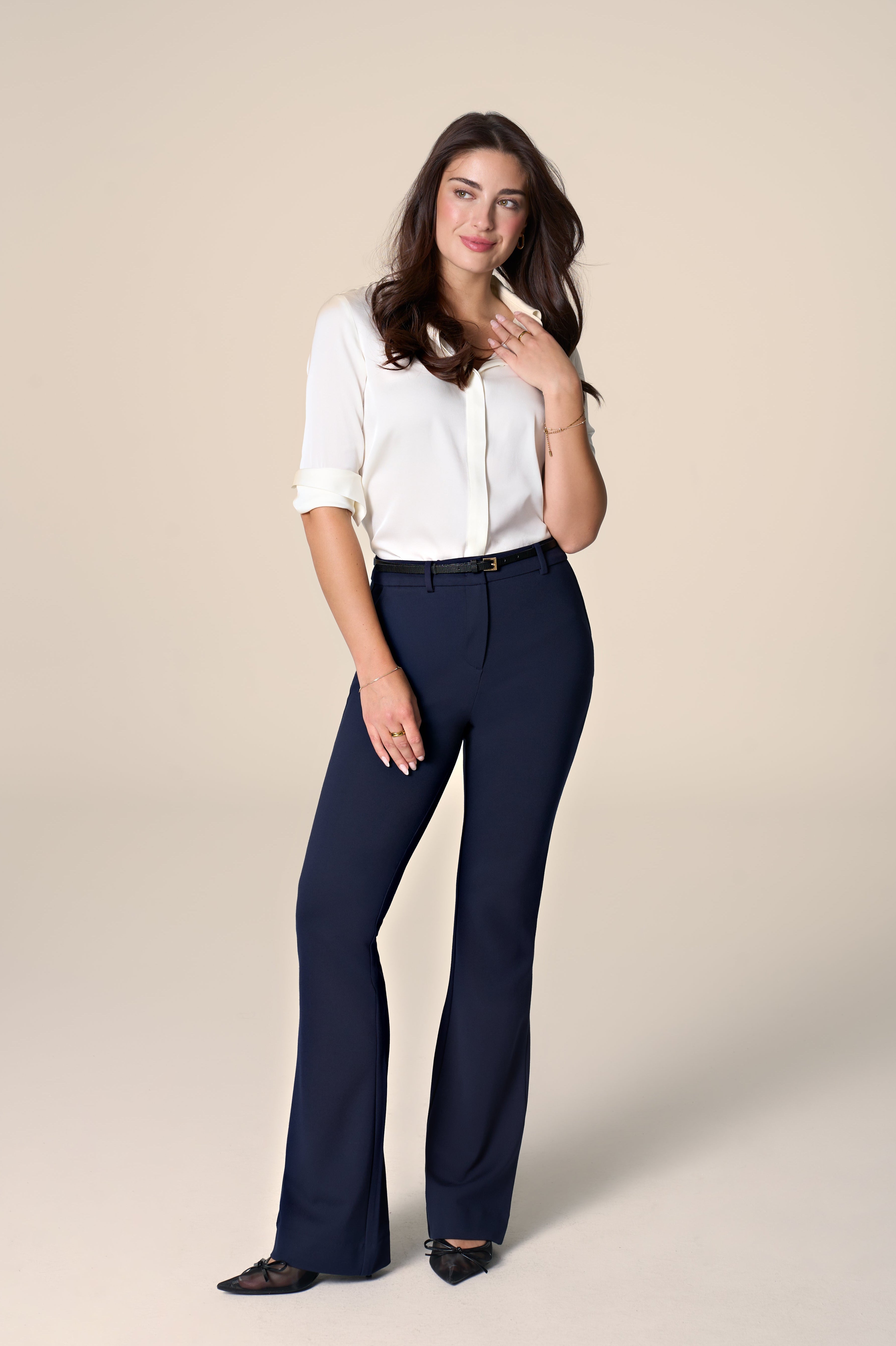 The Farrah Flare Trouser Navy