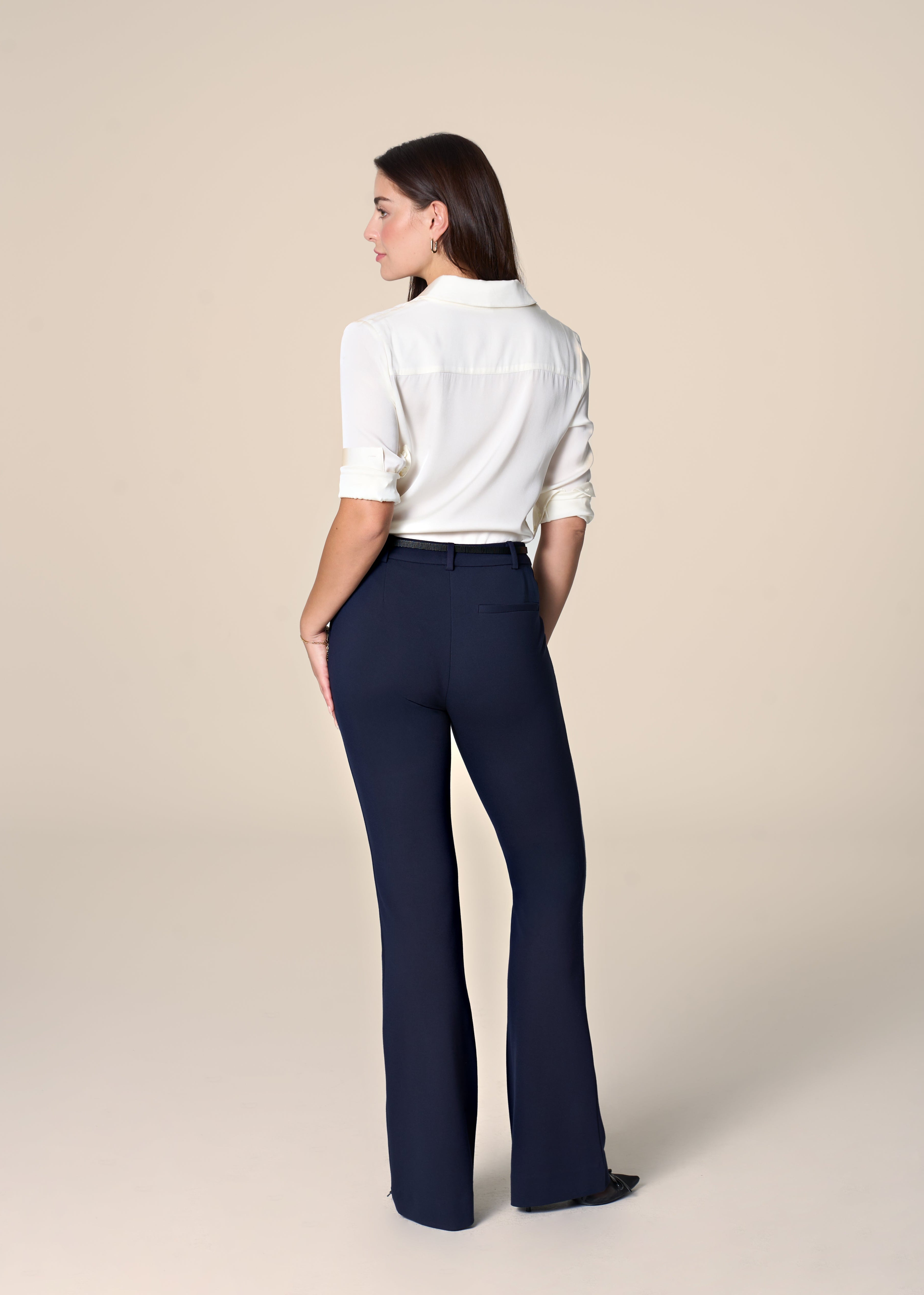 The Farrah Flare Trouser Navy