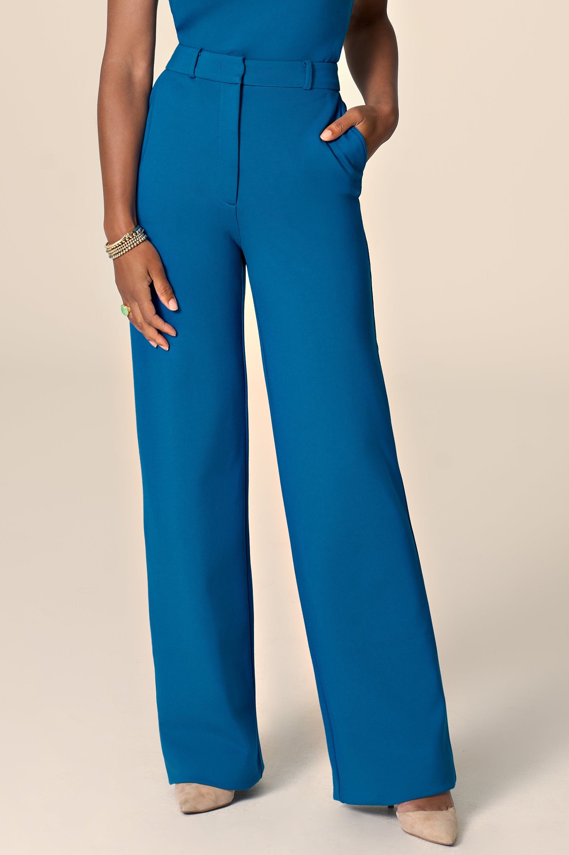 The Josephine Pant Peacock Blue
