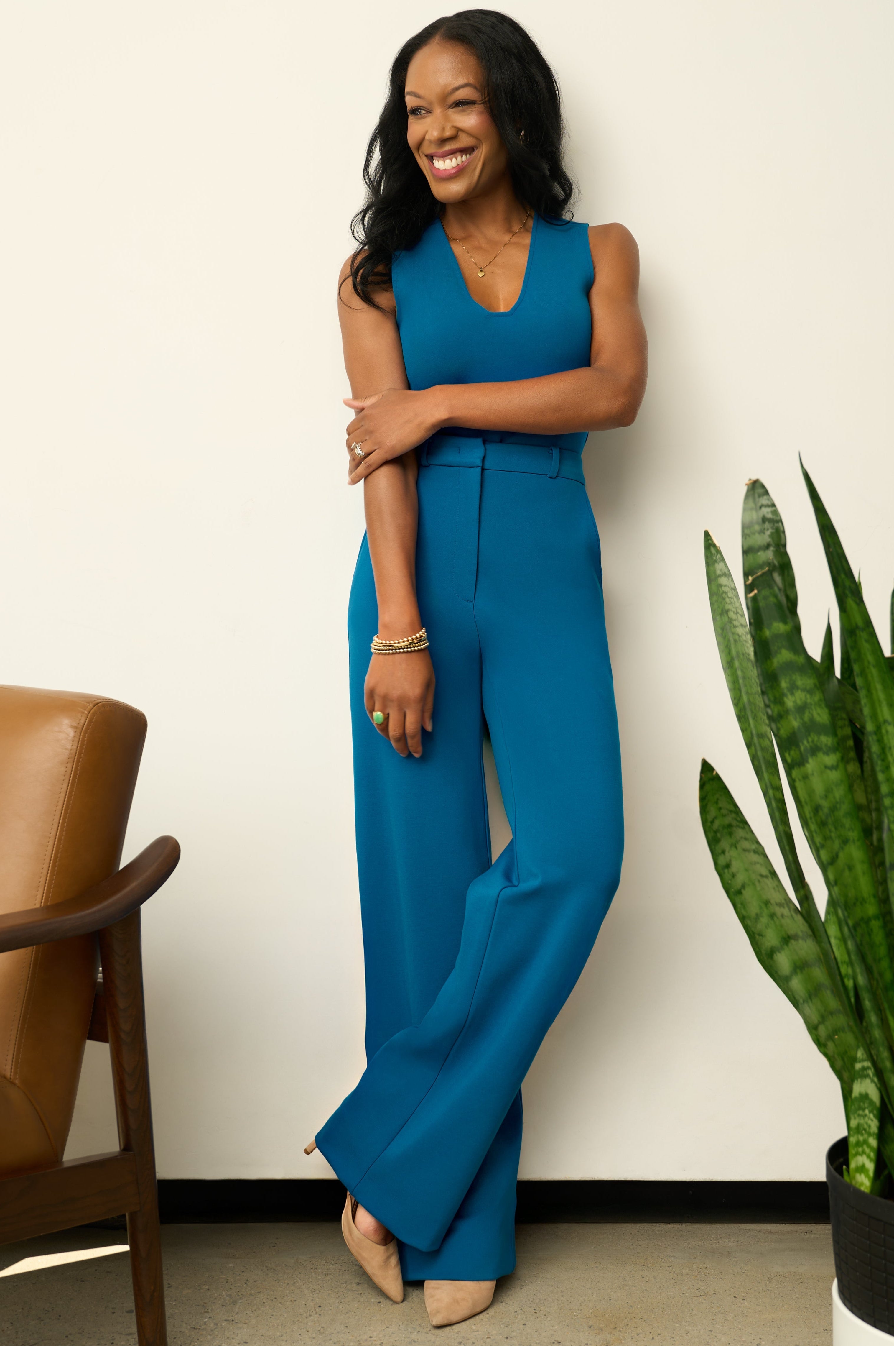 The Josephine Pant Peacock Blue