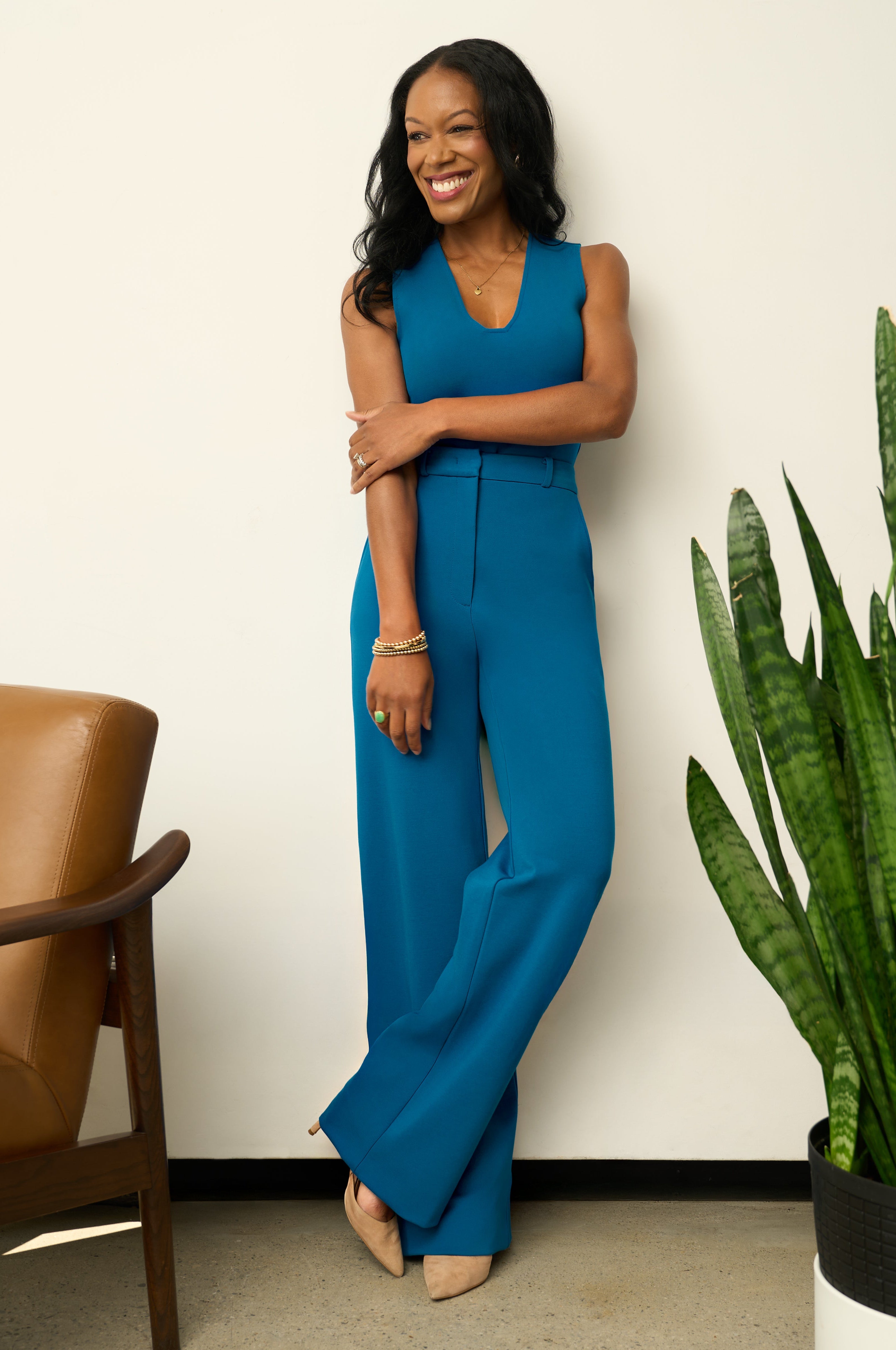 The Chloe Tank Peacock Blue