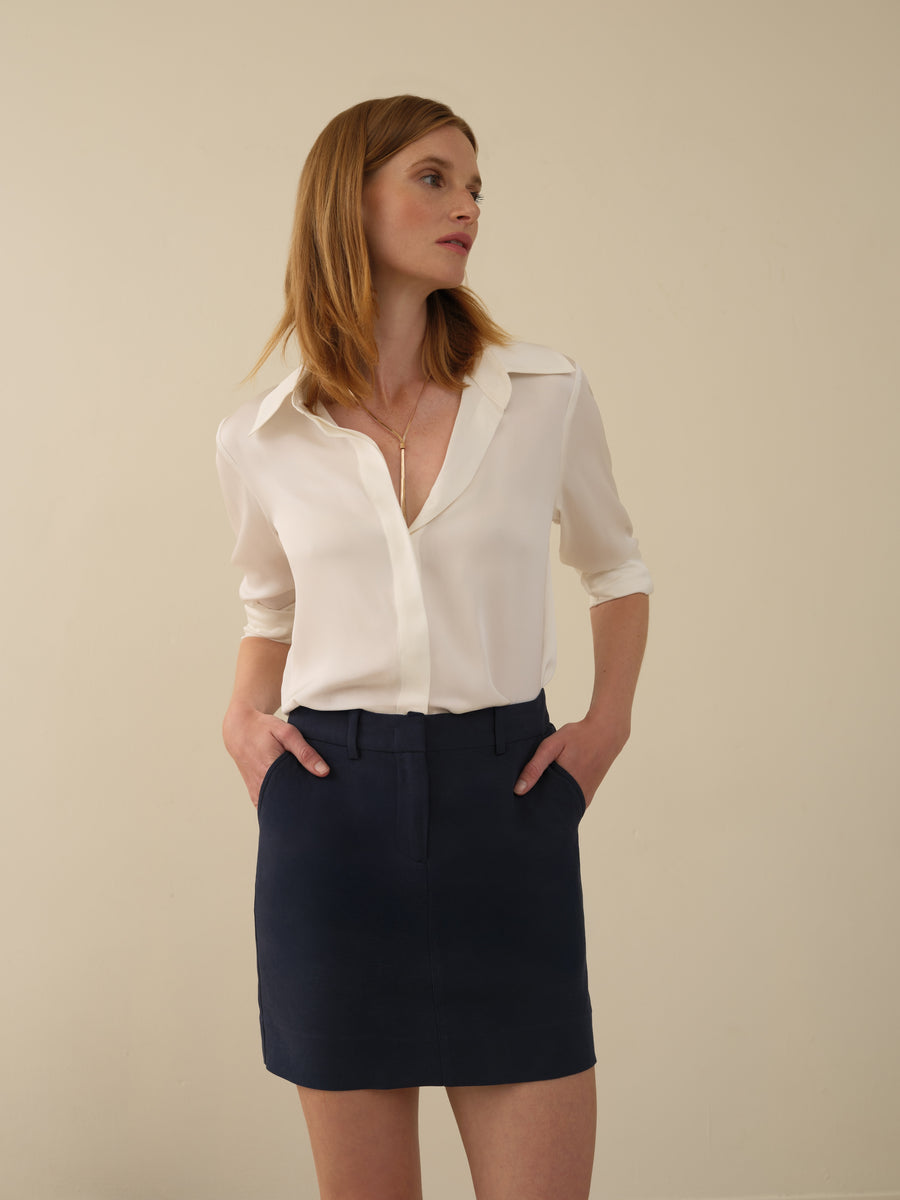 The Paige Mini Skirt Navy