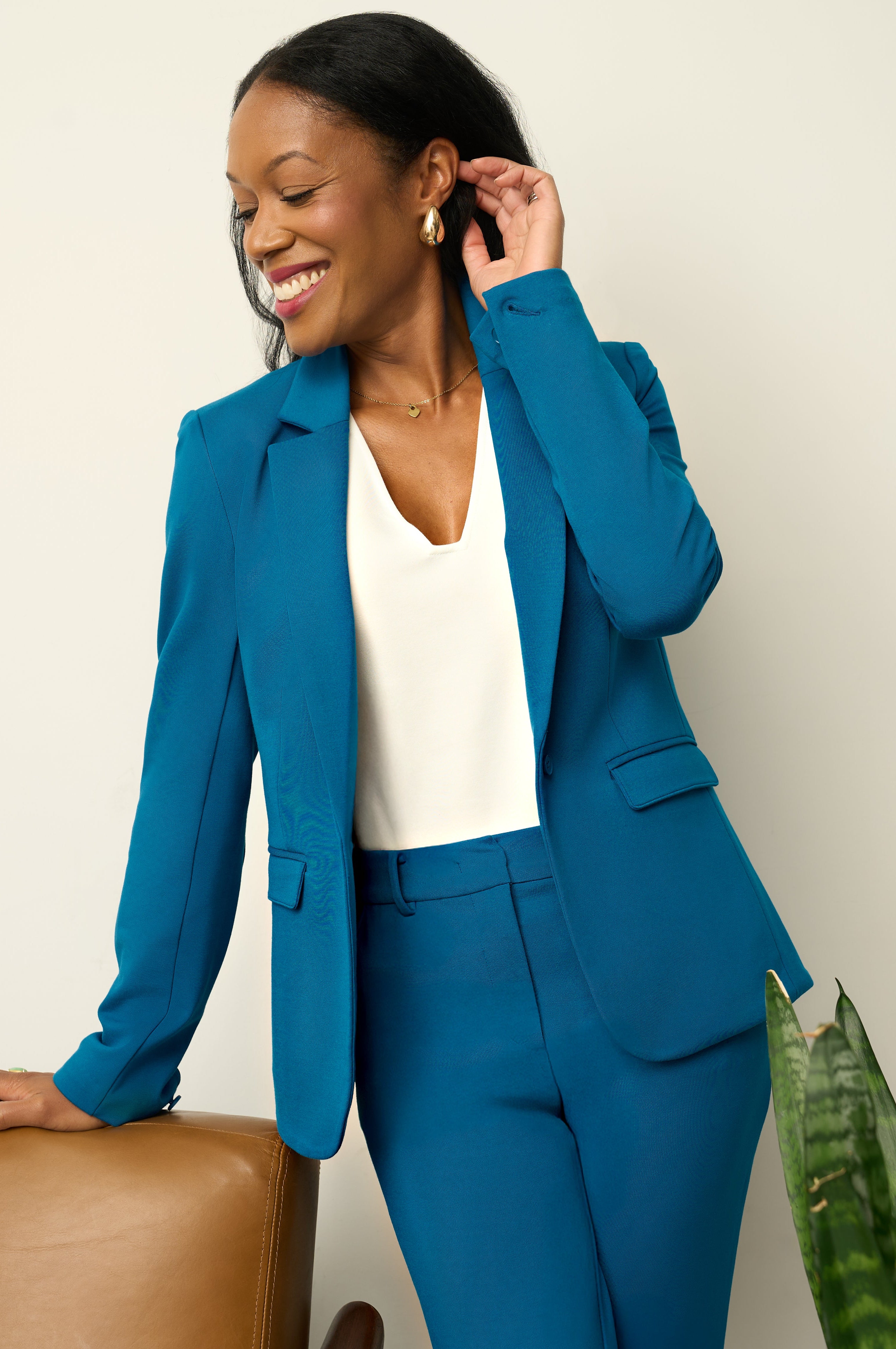 The Sloane Blazer Peacock Blue