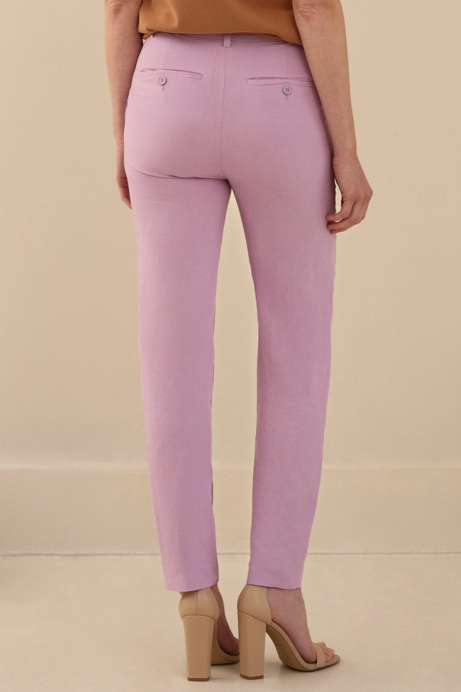 The Avery Pleated Trouser Peony