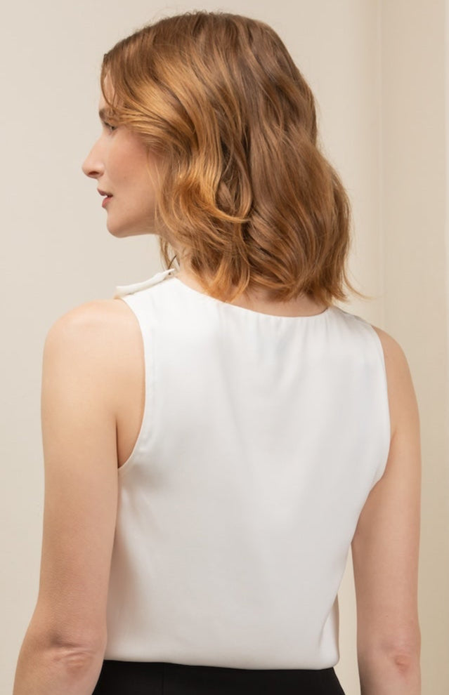 The Ella Silk Tank Ivory