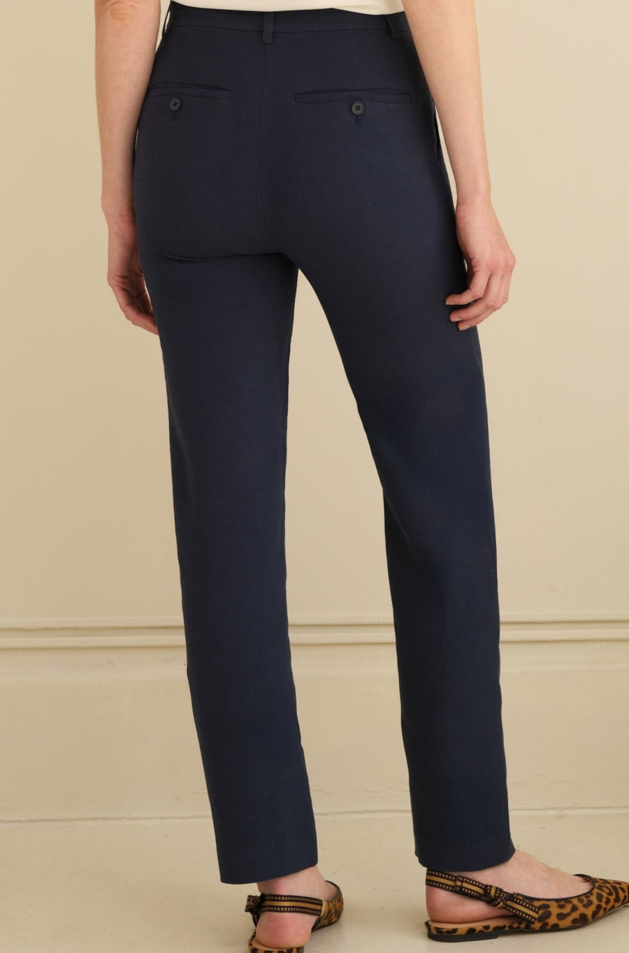 The Avery Pleated Trouser Navy