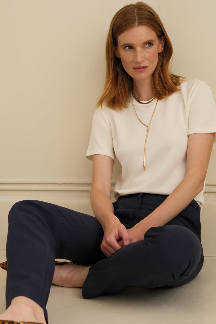 The Avery Pleated Trouser Navy
