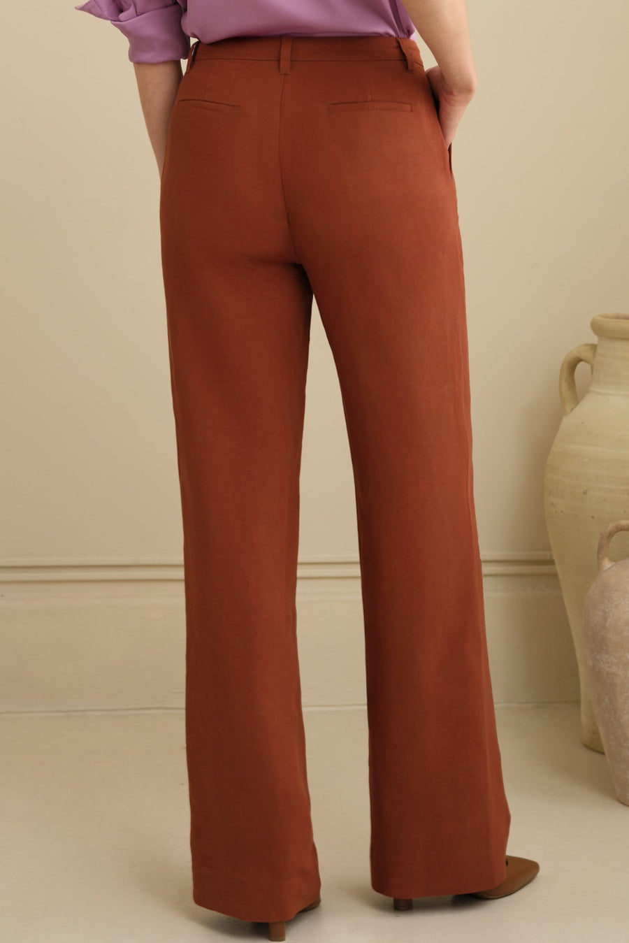 The Willow Wide Leg Trouser Cognac