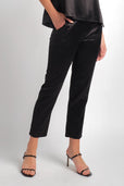 women's black silk work pant