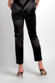women's black silk work pant