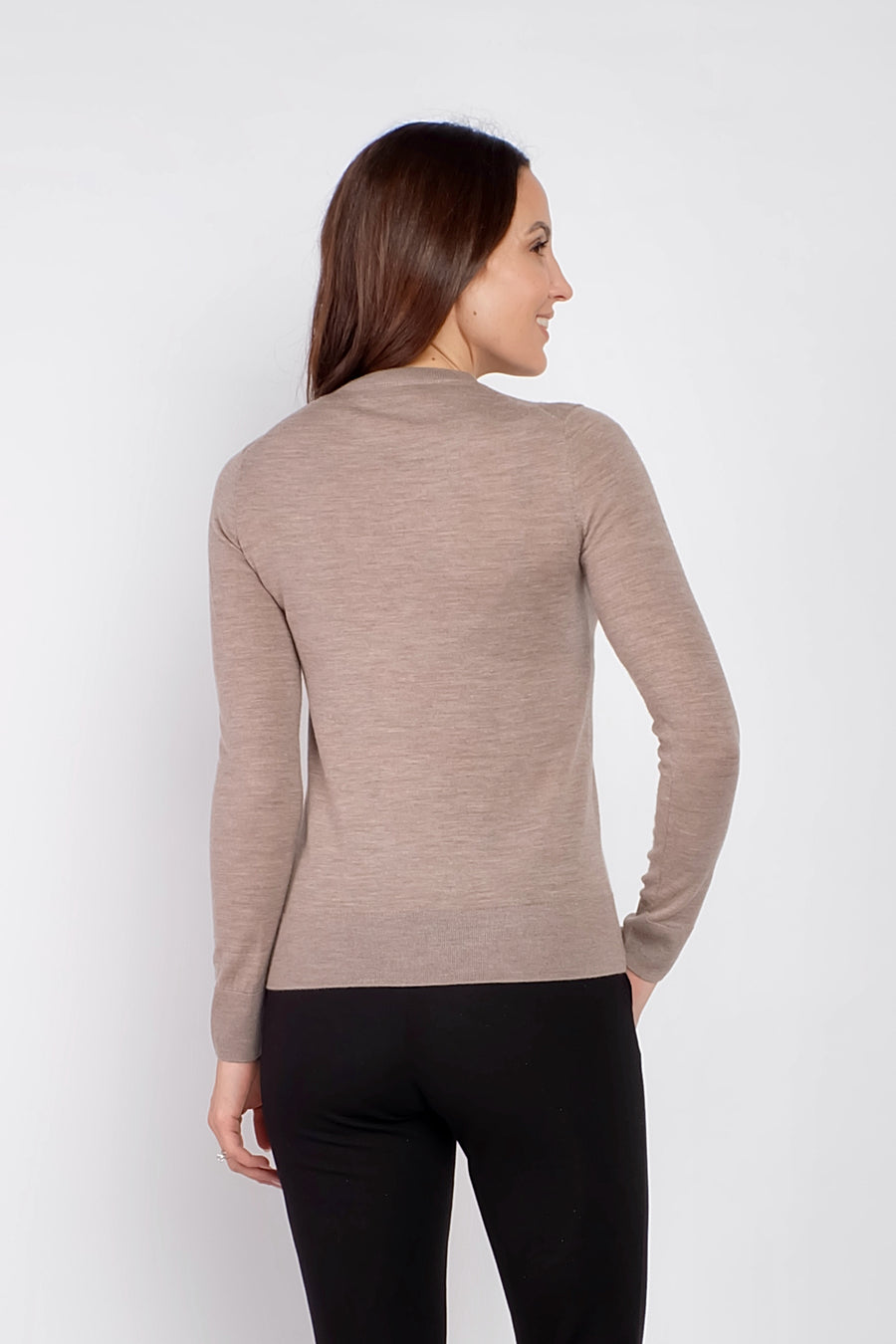 women's beige cashmere sweater