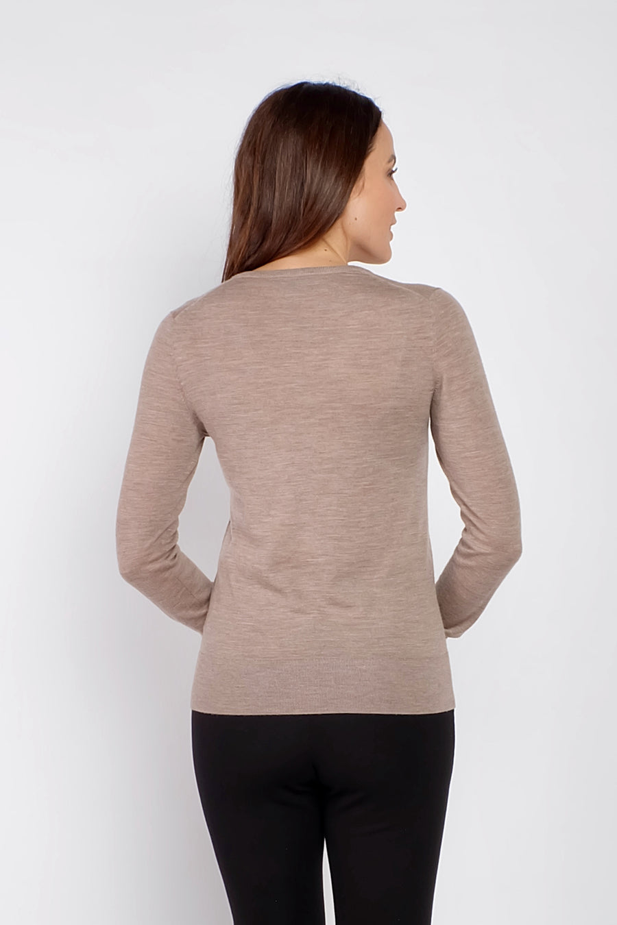 women's long sleeve cashmere sweater